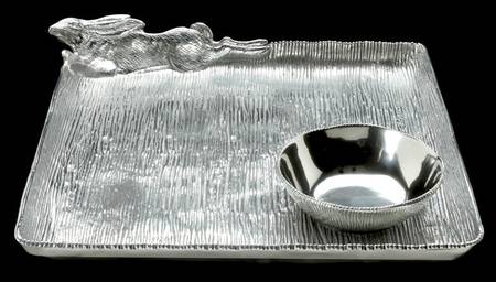 Bunnies (Aluminum, Hollowware) 2 Piece Chip & Dip Set