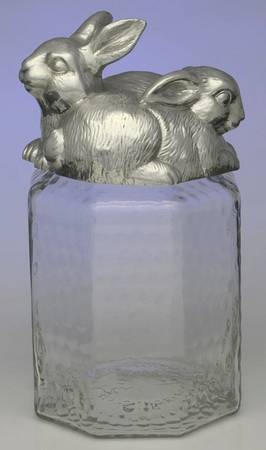 Bunnies (Aluminum, Hollowware) Canister & Lid