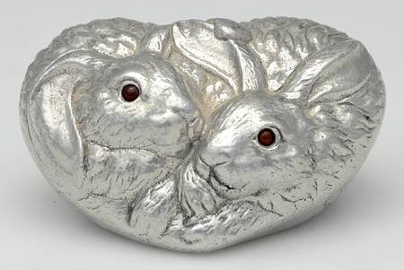 Bunnies (Aluminum, Hollowware) Paperweight