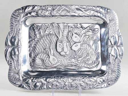 Bunnies (Aluminum, Hollowware) 17" Rectangular Tray