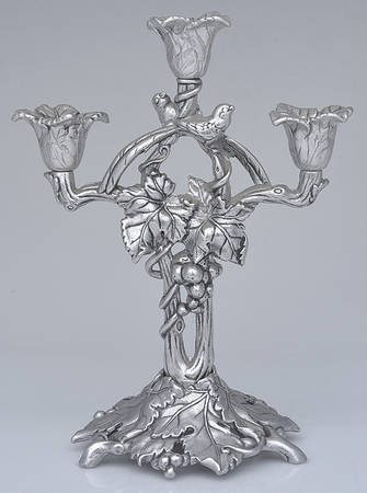 Grape (Aluminum, Hollowware) 9" 3 Light Candleabra