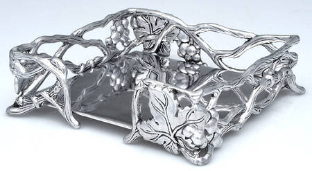 Grape (Aluminum, Hollowware) Square Napkin Holder