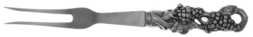 Grape (Aluminum, Hollowware) Large Stainless-Prong Roast Carving Fork
