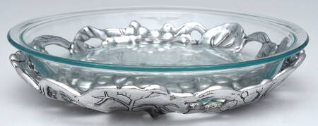 Grape (Aluminum, Hollowware) Trivet with Glass Coaster