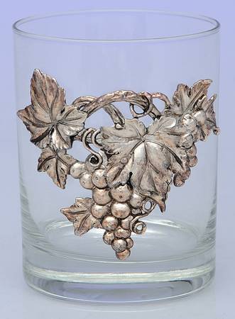Grape (Aluminum, Hollowware) Crystal Double Old Fashioned
