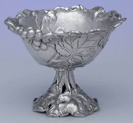 Grape (Aluminum, Hollowware) Round Compote (Height X Width)