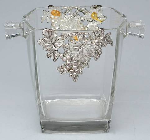 Grape (Aluminum, Hollowware) Glass & Metal Ice Bucket