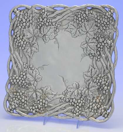 Grape (Aluminum, Hollowware) 12" Square Tray