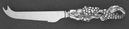 Grape (Aluminum, Hollowware) Cheese/Bar Knife Hollow Handle 2 Prong