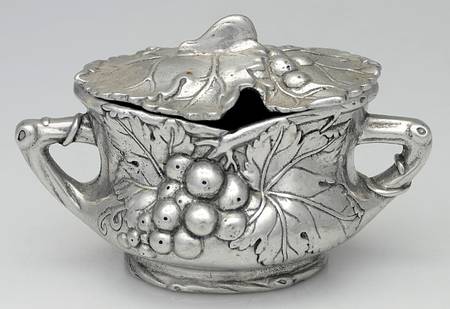 Grape (Aluminum, Hollowware) Sugar Bowl with Lid