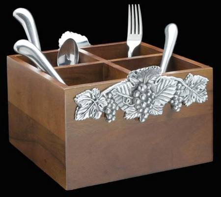 Grape (Aluminum, Hollowware) 4 Compartment Flatware Tray