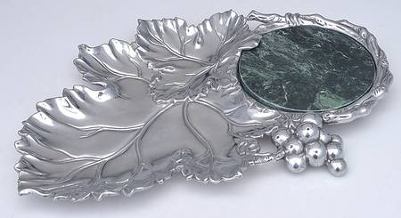 Grape (Aluminum, Hollowware) Cheese & Cracker Server