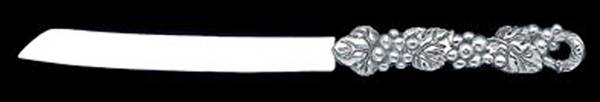 Grape (Aluminum, Hollowware) Large Solid Piece Cake Knife