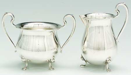 Sterling Hollowware Mini Sterling Creamer and Open Sugar