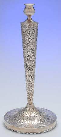 Sterling Hollowware 14" Candlestick W/No Bobeche