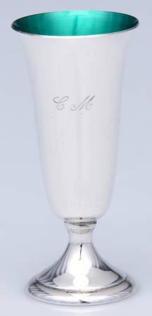 S247 (Sterling, Hollowware) Enameled Cordial Cup
