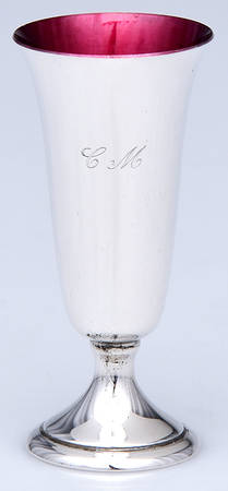 S247 (Sterling, Hollowware) Enameled Cordial Cup