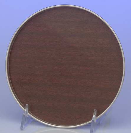 S247 (Sterling, Hollowware) 6" Round Lucite Tray with Sterling Band