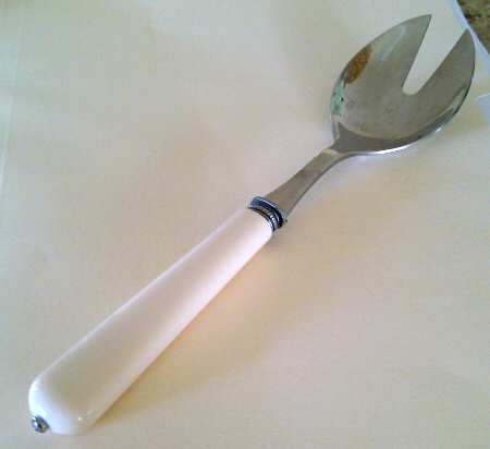 Ixia-Ivory (Stainless) Solid Salad Serving Fork