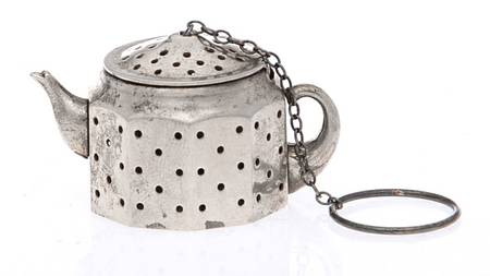 Sterling Hollowware Teapot Shape Tea Ball