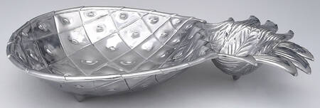 Pineapple (Aluminum, Hollowware) Large 1 Piece Chip & Dip Set