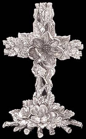 Magnolia (Aluminum, Hollowware) Cross Figurine
