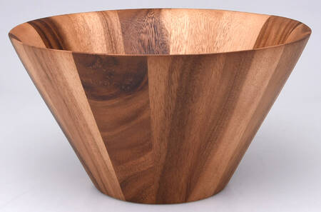 Magnolia (Aluminum, Hollowware) Wood Salad Serving Bowl