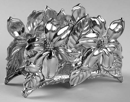 Magnolia (Aluminum, Hollowware) Rectangular Napkin Holder