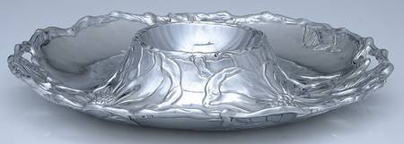Magnolia (Aluminum, Hollowware) Large 1 Piece Chip & Dip Set
