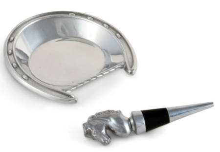 Horse (Aluminum, Hollowware) Wine Bottle Coaster & Stopper (WCO & WISTO)
