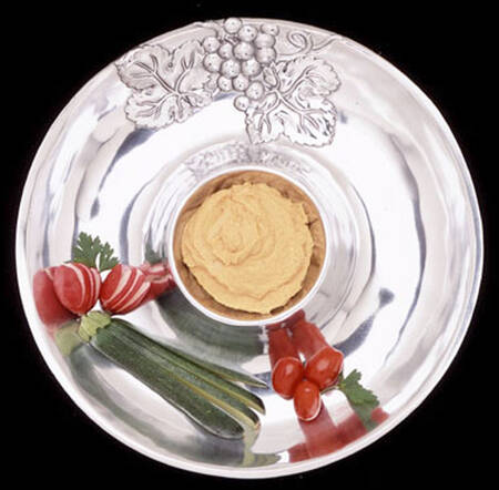 Napa Contemporary Grape (Aluminium, Hollowware) Large 1 Piece Chip & Dip Set