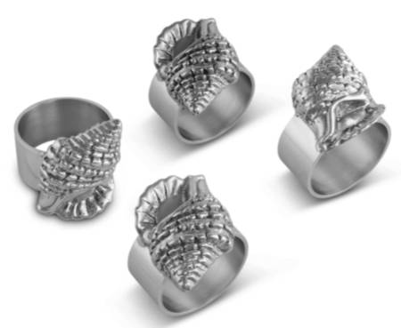 Wonders of the Water (Aluminum, Serveware) Napkin Ring - Set of 4