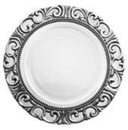 Donatello (Pewter) Glass Service Plate (Charger)
