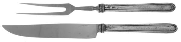 Helena (Pewter) Large 2-Piece Roast Carving Set w/Stainless Blade