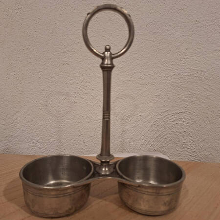 Tavola (Pewter, Hollowware) Metal Stand for Crystal Salt & Pepper Shakers