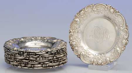 1686 (Sterling, Hollowware) Butter Pat - Set of 12