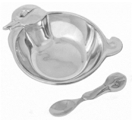 Ducks (Aluminum, Hollowware) Keepsake Bowl & Spoon Set