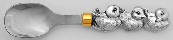 Ducks (Aluminum, Hollowware) Straight Handle Baby Spoon
