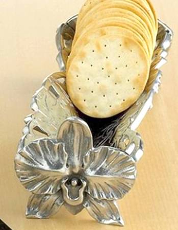 Orchid (Aluminum, Hollowware) Cracker Tray