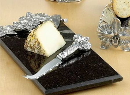 Orchid (Aluminum, Hollowware) Cheese Board