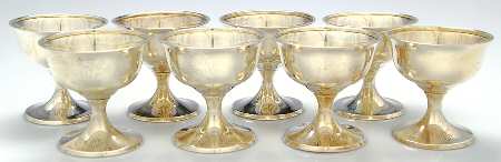 1101 (Sterling, Hollowware) Individual Oyster Cocktail Cup - Set of 8