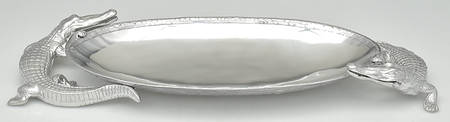 Alligator (Aluminum, Hollowware) Centerpiece Tray