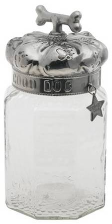 Pet (Metal, Hollowware) Crystal Treat Jar with Metal Lid