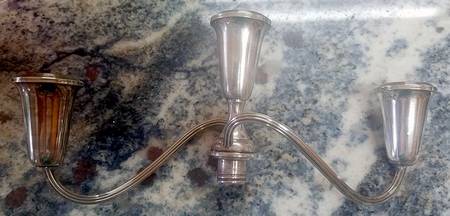 S279 (Sterling, Hollowware) 3-Light Sterling Candelabra Branch