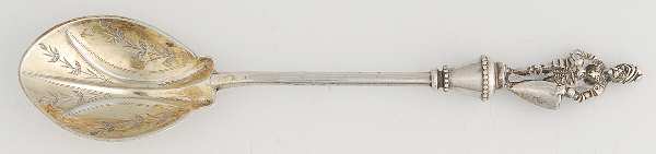 ALC17 (Sterling) Bright Cut Bowl Sugar Spoon