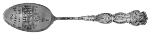 States & Cities Souvenir Spoons(Sterling) Maryland Five O'Clock Spoon