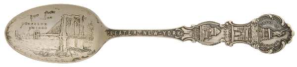 States & Cities Souvenir Spoons(Sterling) New York Teaspoon
