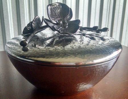 Black Orchid (Giftware) Candy Dish with Lid