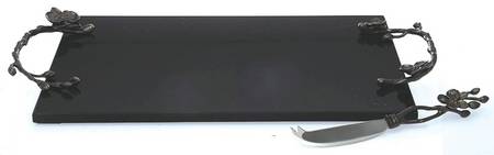 Black Orchid (Giftware) Cheese Board & Knife Set