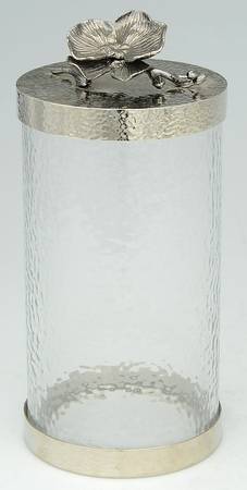 Black Orchid (Giftware) Large Glass Canister & Metal Lid